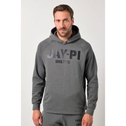 Męska Bluza z kapturem belly fit fitness dzianina dresowa kaptur. Szare bluzy nierozpinane męskie JAY-PI, m, bez wzorów, z bawełny, casualowe, bez ramiączek, z kapturem. Za 349.99 zł.