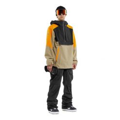 Kurtka snowboardowa męska Volcom Brighton Pullover. Brązowe kurtki narciarskie i snowboardowe męskie Volcom, na zimę, m, bez wzorów, bez kaptura, narciarskie. W wyprzedaży za 1,113.90 zł.