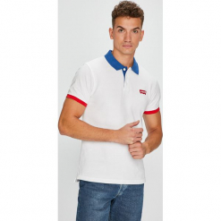 Levi's - Polo. Brązowe koszulki polo męskie Levi's, z bawełny, polo, z krótkim rękawem. W wyprzedaży za 129.90 zł.