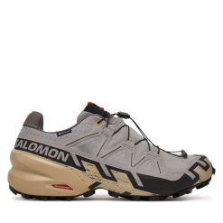 Buty do biegania Salomon. Szare buty do biegania męskie Salomon, bez wzorów, z gore-texu, bez zapięcia, do biegania, salomon speedcross, gore-tex. Za 599.99 zł.
