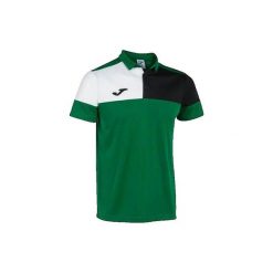 Polo Joma Crew V. Czarne koszulki polo męskie Joma, bez wzorów, sportowe, bez kołnierzyka, bez ramiączek. W wyprzedaży za 118.35 zł.