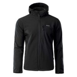 Męska Kurtka Softshell Iver. Czarne kurtki softshell męskie ELBRUS, m, bez wzorów, z softshellu, bez kaptura, trekkingowe. Za 244.99 zł.