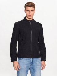 Guess Kurtka z imitacji skóry M3YL00 WFHA0 Czarny Regular Fit. Czarne kurtki męskie Guess, m, z aplikacjami, ze skóry, bez ramiączek, bez kaptura. Za 639.99 zł.