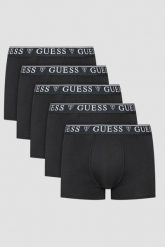 GUESS Zestaw czarnej męskiej bielizny bokserki 5 Pack. Czarne bokserki męskie Guess, m, z aplikacjami. W wyprzedaży za 151.99 zł.