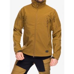 Kurtka bushcraft męska Helikon-Tex Gunfighter Jacket Shark Skin Windblocker. Brązowe kurtki męskie Helikon-Tex, m, bez wzorów, sportowe, bez ramiączek, bez kaptura. Za 576.99 zł.