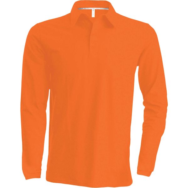 Koszulka polo z długim rękawem Kariban. Brązowe koszulki męskie z długim rękawem KARIBAN, m, bez wzorów, eleganckie, bez kołnierzyka, bez ramiączek. Za 151.50 zł.