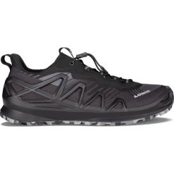 Buty trekkingowe męskie Lowa Merger Low Gtx. Czarne buty trekkingowe męskie Lowa, bez wzorów, z materiału, bez zapięcia, trekkingowe. Za 836.00 zł.