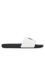 Calvin Klein Jeans Klapki Slide Jelly Mono Pu YM0YM01281 Biały. Białe klapki i japonki męskie Calvin Klein Jeans, bez wzorów, z jeansu. Za 129.99 zł.