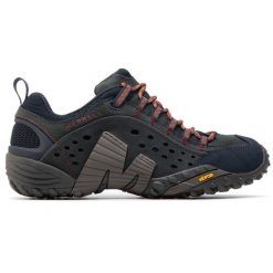 Trekkingi Merrell. Zielone buty zimowe męskie Merrell, bez wzorów, sportowe, bez obcasa, bez zapięcia. Za 359.99 zł.