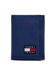 Tommy Jeans Portfel Tjm Ess Daily Nylon Tri Wallet AM0AM13269 Granatowy. Niebieskie portfele męskie Tommy Jeans, bez wzorów, z jeansu. Za 139.99 zł.