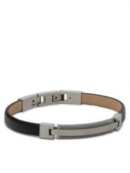 Skagen Bransoletka SKJM0208040 Czarny. Czarne biżuteria dla mężczyzn Skagen, ze skóry. Za 269.99 zł.