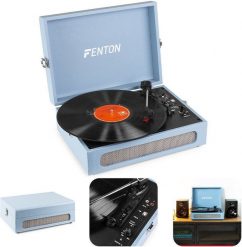 Gramofon w walizce RP118E Fenton wejście/wyjście BT niebieski one size. Niebieskie gramofony Fenton. Za 349.00 zł.