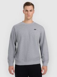 4F Bluza dresowa nierozpinana bez kaptura męska - szara L. Szare bluzy nierozpinane męskie 4f, l, bez wzorów, z dresówki, bez ramiączek, bez kaptura. Za 99.99 zł.