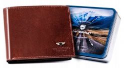 Portfel męski Peterson [DH] PTN 22301-VT brązowy. Brązowe portfele męskie Peterson, bez wzorów, ze skóry. Za 97.99 zł.