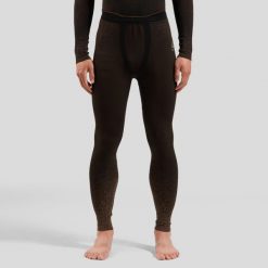 Legginsy termoaktywne męskie Odlo Blackcomb Eco BL Bottom Long. Brązowe bielizna termoaktywna męska Odlo, m, bez wzorów, bez ramiączek, do biegania. Za 297.99 zł.