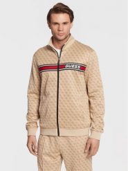 Guess Bluza Korbin Z2BQ06 FL04Q Beżowy Regular Fit. Brązowe bluzy rozpinane męskie Guess, m, z aplikacjami, z syntetyku, bez ramiączek, bez kaptura. Za 339.99 zł.
