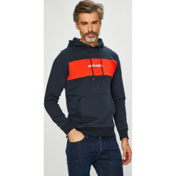 Jack & Jones - Bluza. Szare bluzy z kapturem męskie Jack & Jones, z nadrukiem, z bawełny. Za 149.90 zł.