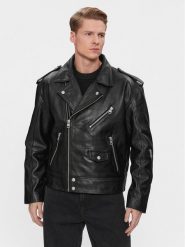 Calvin Klein Jeans Kurtka skórzana J30J323398 Czarny Oversize. Czarne kurtki męskie Calvin Klein Jeans, m, bez wzorów, z jeansu, bez ramiączek, bez kaptura. Za 1,659.99 zł.