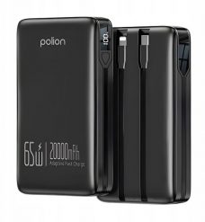 Powerbank 20000mAh 65W 2xUSB-C USB-A PD3.0 QC3.0 LED szybkie ładowanie. Powerbanki Polion. Za 150.74 zł.