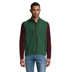 Męska Kamizelka Bez Rękawów Rallye Softshell. Zielone kurtki softshell męskie SOL'S, m, bez wzorów, z softshellu, bez kaptura, trekkingowe. Za 186.99 zł.