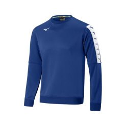 Bluza Mizuno Nara Training. Niebieskie bluzy nierozpinane męskie Mizuno, bez wzorów, sportowe, bez ramiączek, bez kaptura. Za 174.50 zł.