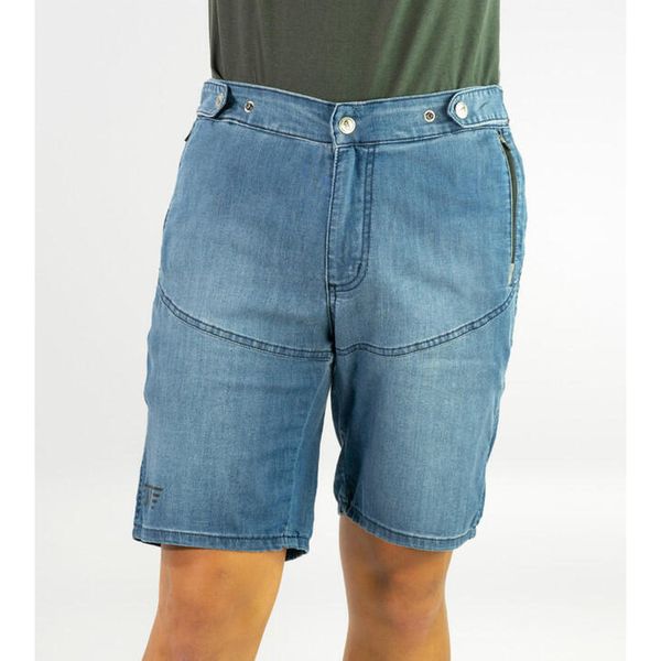 Pantalón Mountain Bike (MTB) Ride Jeans Stone Unisex. Niebieskie szorty sportowe męskie JEANSTRACK, bez wzorów, z bawełny, sportowe. Za 325.35 zł.