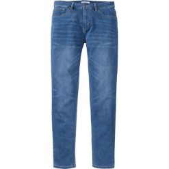 Dżinsy dresowe Regular Fit Tapered bonprix niebieski "used". Jeansy męskie marki bonprix. Za 59.99 zł.