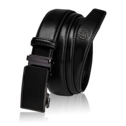 Skórzany pasek BETLEWSKI C30-GU CZARNY 110. Czarne paski męskie Betlewski, bez wzorów, ze skóry. Za 89.99 zł.