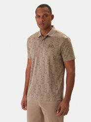 EA7 Emporio Armani Polo 7M001287 AF22277 Beżowy Regular Fit. Brązowe koszulki polo męskie EA7 Emporio Armani, m, bez wzorów, z syntetyku, bez kołnierzyka, bez ramiączek. Za 509.99 zł.