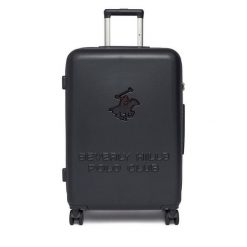 Walizka średnia Beverly Hills Polo Club. Niebieskie walizki męskie Beverly Hills Polo Club, bez wzorów, średnie. Za 359.99 zł.