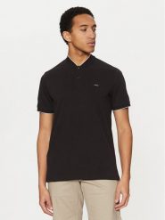 Calvin Klein Polo K10K114139 Czarny Regular Fit. Czarne koszulki polo męskie Calvin Klein, m, bez wzorów, z bawełny, bez kołnierzyka, bez ramiączek. Za 209.99 zł.