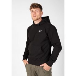 Nelson Hoodie - męska bluza sporotwa z kapturem. Czarne bluzy nierozpinane męskie GORILLA WEAR, m, bez wzorów, z kapturem. Za 282.00 zł.