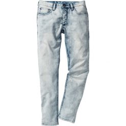 Dżinsy dresowe Skinny Fit Straight bonprix niebieski denim. Jeansy męskie marki bonprix. Za 119.99 zł.