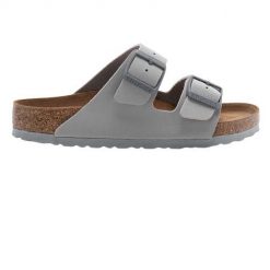 Klapki dla dorosłych Birkenstock Arizona Stone Coin. Szare klapki i japonki męskie Birkenstock, bez wzorów, z materiału. Za 512.00 zł.