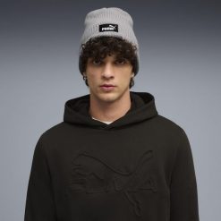 Głęboka czapka beanie Essentials PUMA. Szare czapki męskie Puma, bez wzorów, eleganckie. Za 79.00 zł.