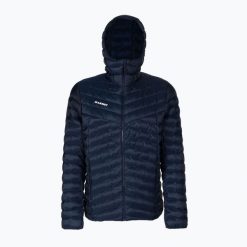Kurtka zimowa męska Mammut Albula IN puchowa. Niebieskie kurtki męskie Mammut, na zimę, m, bez wzorów, z puchu, sportowe, bez ramiączek, bez kaptura. Za 759.99 zł.