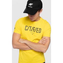T-shirt męski TSM209 - żółty. T-shirty męskie marki 4f. Za 29.99 zł.