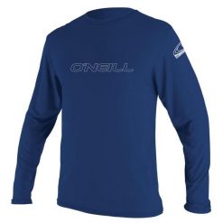 Koszulka do sportów wodnych ONEILL Basic Skins długi rękaw. Niebieskie koszulki męskie z długim rękawem O'Neill, xl, bez wzorów, sportowe, bez kołnierzyka, bez ramiączek. Za 195.00 zł.