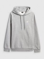 4F Bluza dresowa regular z kapturem męska - szara L. Szare bluzy z kapturem męskie 4f, l, bez wzorów, z dresówki, z kapturem. Za 169.99 zł.