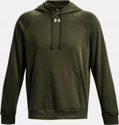 Bluza męska Under Armour Rival Fleece Hoodie oliwkowa 1379757 390 XL. Zielone bluzy nierozpinane męskie Under Armour, m, bez wzorów, bez ramiączek, bez kaptura. Za 249.79 zł.