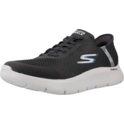 Buty SKECHERS SLIP INS: GO WALK Czarny. Czarne buty do biegania męskie Skechers, bez wzorów, bez zapięcia, do biegania. Za 384.86 zł.