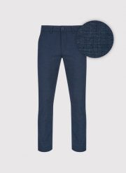 PAKO LORENTE - Granatowe spodnie męskie. Eleganckie spodnie męskie Pako Lorente, bez wzorów, z bawełny, casualowe. Za 359.99 zł.