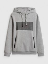 4F Bluza dresowa regular z kapturem męska - szara XXL. Szare bluzy z kapturem męskie 4f, m, bez wzorów, z bawełny, z kapturem. Za 199.99 zł.