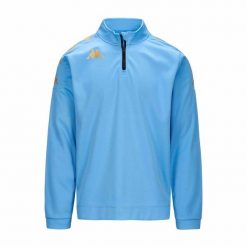 Kurtka z dresu Kappa Gassolo. Niebieskie kurtki męskie Kappa, bez wzorów, z dresówki, sportowe, bez ramiączek, bez kaptura. W wyprzedaży za 152.25 zł.