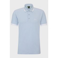 Koszulka Polo męska BOSS Paddy 1 Bright Purple regular fit błękitna. Niebieskie koszulki polo męskie Boss, m, bez wzorów, sportowe, bez kołnierzyka, bez ramiączek. Za 279.00 zł.