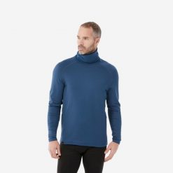 Koszulka termoaktywna narciarska męska Wedze BL 500 rollneck. Niebieskie bielizna termoaktywna męska WED'ZE, m, bez wzorów, z elastanu, bez ramiączek, na golfa. Za 69.99 zł.