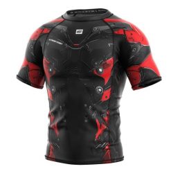 Koszulka Męska Rashguard MMA na Siłownię IRON FORCE. Czerwone bielizna termoaktywna męska EXTREME HOBBY, m, bez wzorów, z bawełny, bez ramiączek, do biegania. Za 199.00 zł.