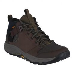 Buty do chodzenia męskie Teva Grandview Gtx. Brązowe buty trekkingowe męskie Teva, bez wzorów, z materiału, za kostkę, bez zapięcia, trekkingowe. Za 600.99 zł.