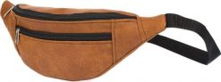 Beltimore Męska saszetka biodrówka nerka na pas regulowana koniakowa F49. Saszetki męskie Beltimore, bez wzorów. Za 45.00 zł.
