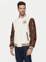 Guess Kurtka bomber M5RL19 WGU82 Biały Regular Fit. Białe kurtki męskie Guess, m, z aplikacjami, z syntetyku, bez ramiączek, bez kaptura. Za 489.99 zł.